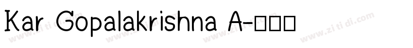 Kar Gopalakrishna A字体转换